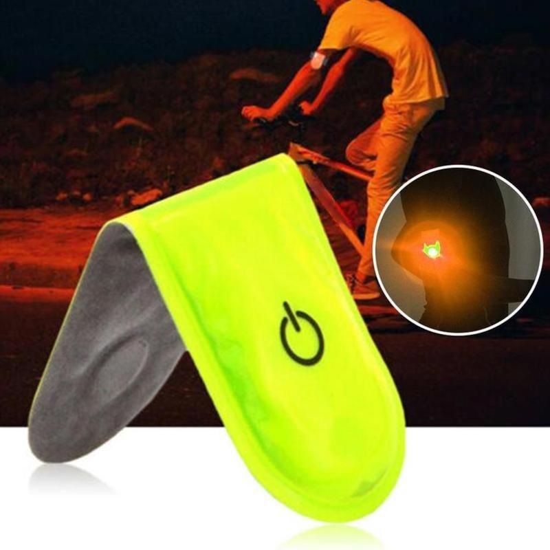 Reflective Night Running Shoes - 1Pc アウトドアスポーツ LED 安全ライト反射磁気クリップストロボリフレクター警告クリップ夜間ランニングシューズ首輪ランプ
