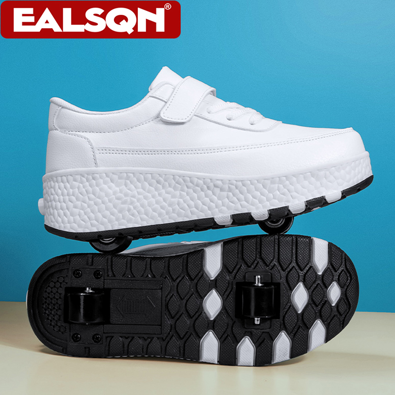 Sneakers - ファッション子供用ローラースケート男の子女の子ダブルホイールユニセックスローラースケートシューズ新しいスニーカーアウトドアスポーツカジュアルシューズ
