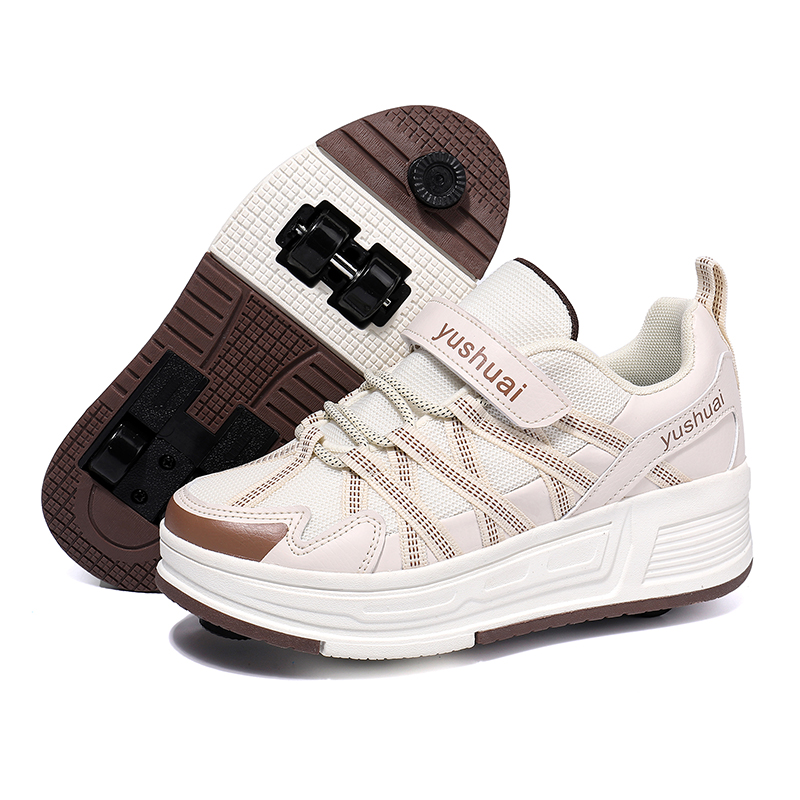Men'S Shoes - 女の子と男の子向けの、4輪で自動的に格納される、目立たないデザインの、歩行可能な学生用スケートボードシューズ。
