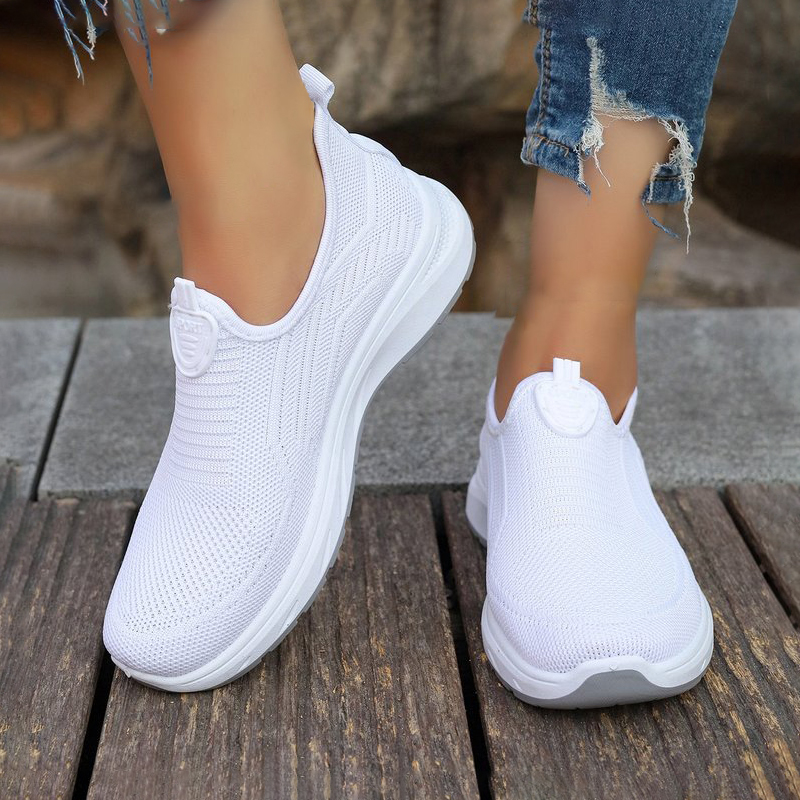 Breathable Mesh Athletic Shoes - レディース カジュアル スリッポン アスレチックシューズ 通気性メッシュ 軽量