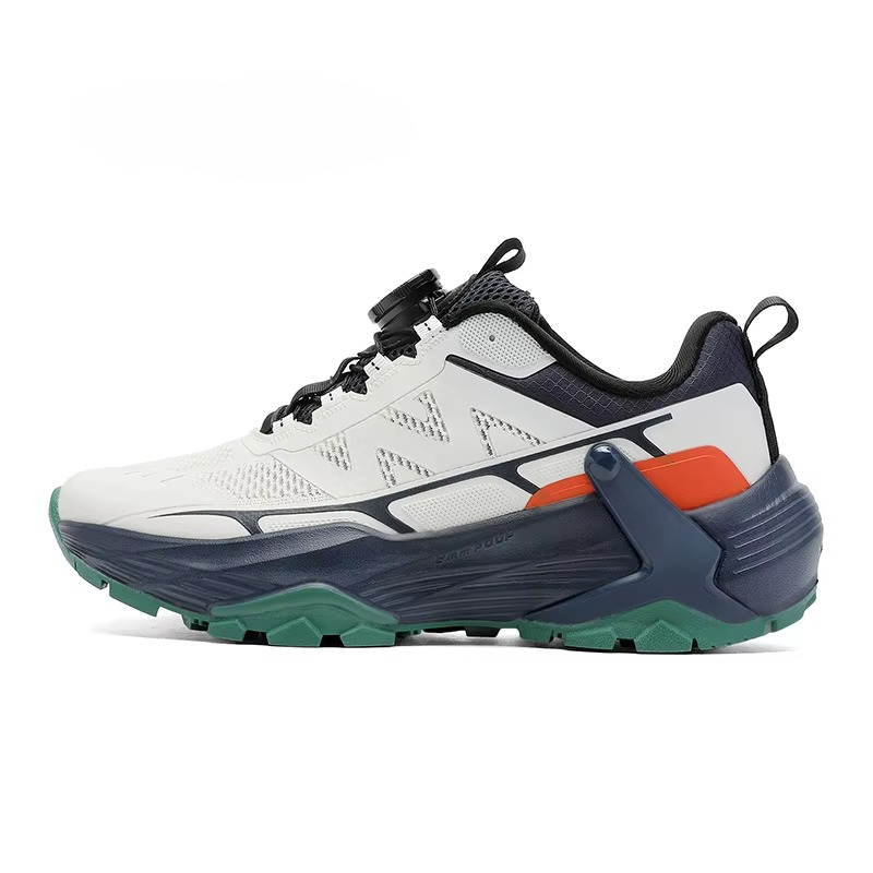 Anti Slip Trail Running Sneakers - メンズロータリーバックルトレイルランニングシューズ通気性メッシュ滑り止めクッションアウトドアハイキングトレッキングスニーカー