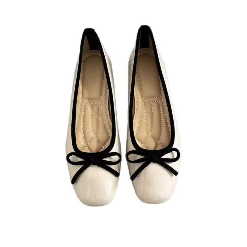 レディース バレエシューズ スクエアトゥ リボン スリップオ - Women'S Shoes のレビューと価格