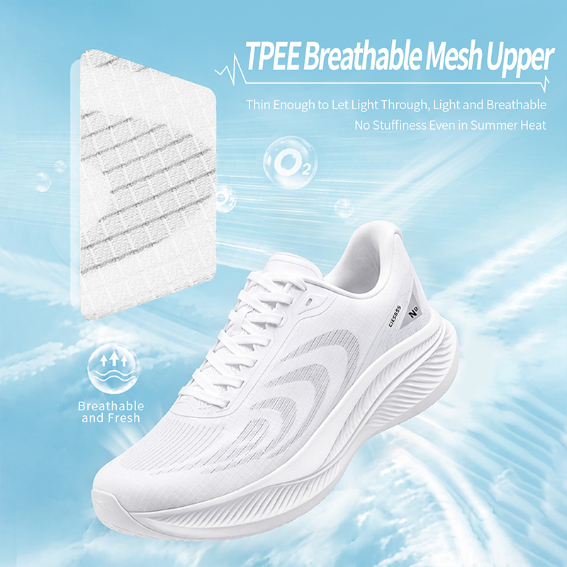 CIERSES ランニングシューズ通気性男性軽量女性ジムシュ - Reflective Night Running Shoes のレビューと価格