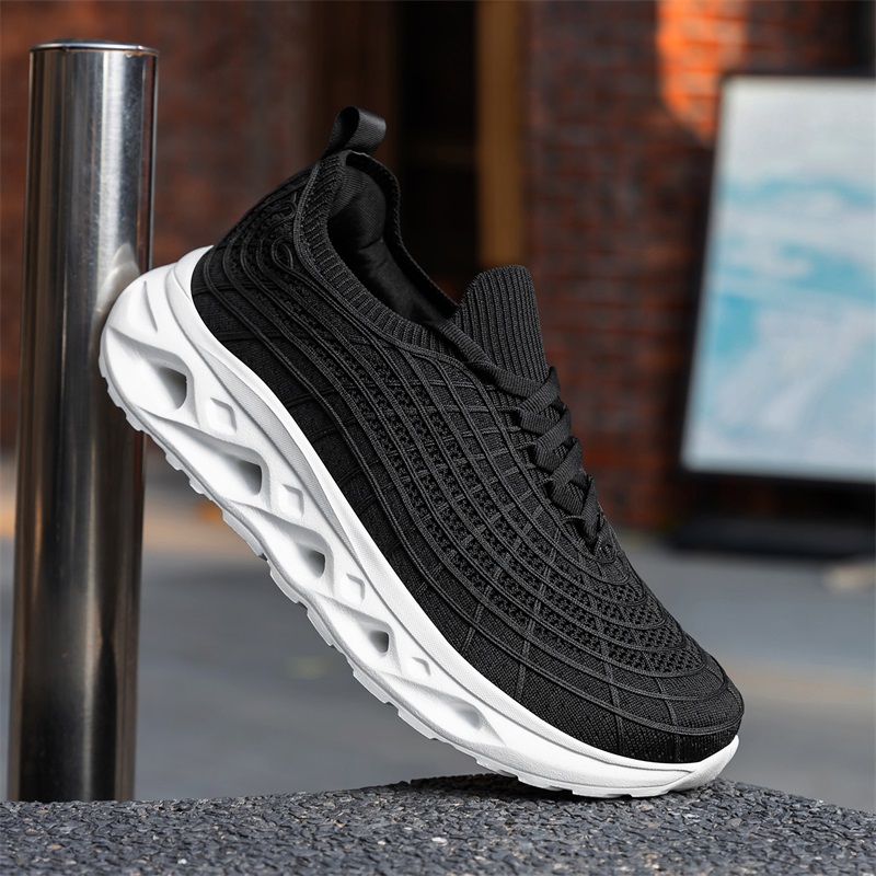Nreトレンド メンズスニーカー 軽量で通気性の良いニット素 - Shock Absorbing Gym Trainers のレビューと価格