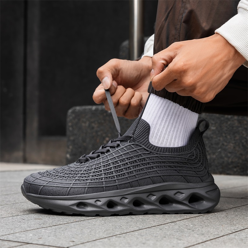 Nreトレンド メンズスニーカー 軽量で通気性の良いニット素 - Shock Absorbing Gym Trainers のレビューと価格