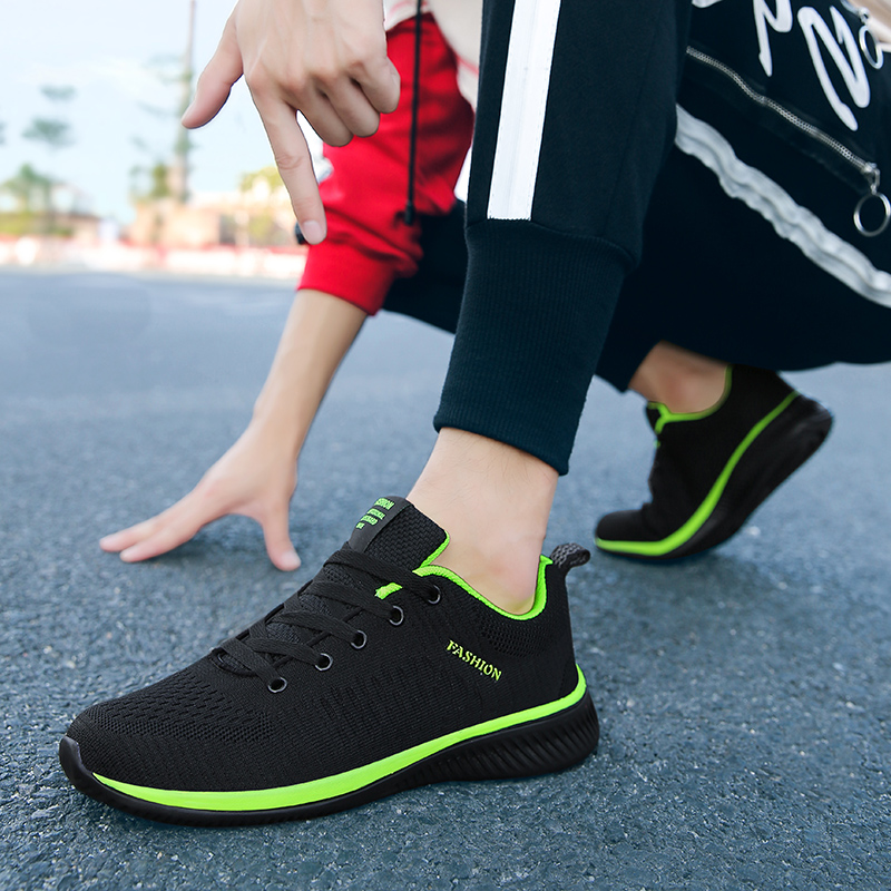 Maedef-男性と女性のための通気性のあるアスレチックシュ - Knit Fabric Lace Up Sneakers のレビューと価格