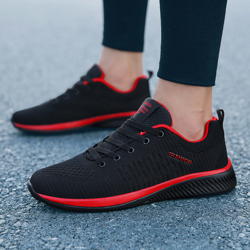 Maedef-男性と女性のための通気性のあるアスレチックシュ - Knit Fabric Lace Up Sneakers のレビューと価格