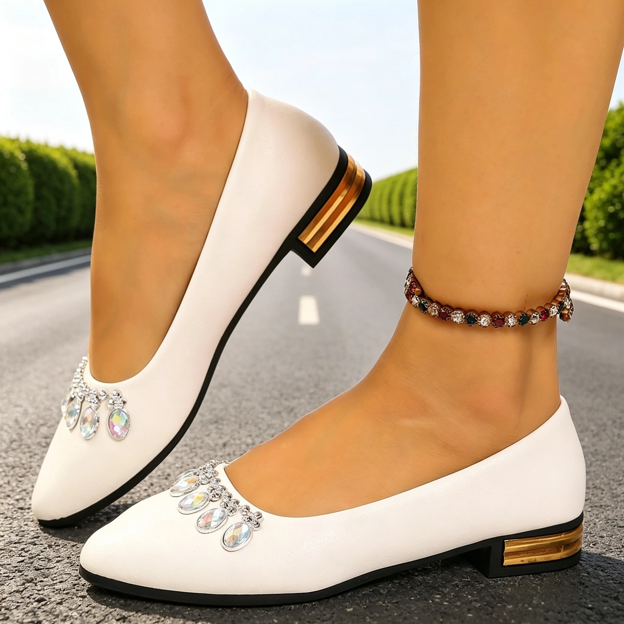 レディースフラットシューズ ポインテッドトゥ バレエシューズ - Women'S Shoes のレビューと価格