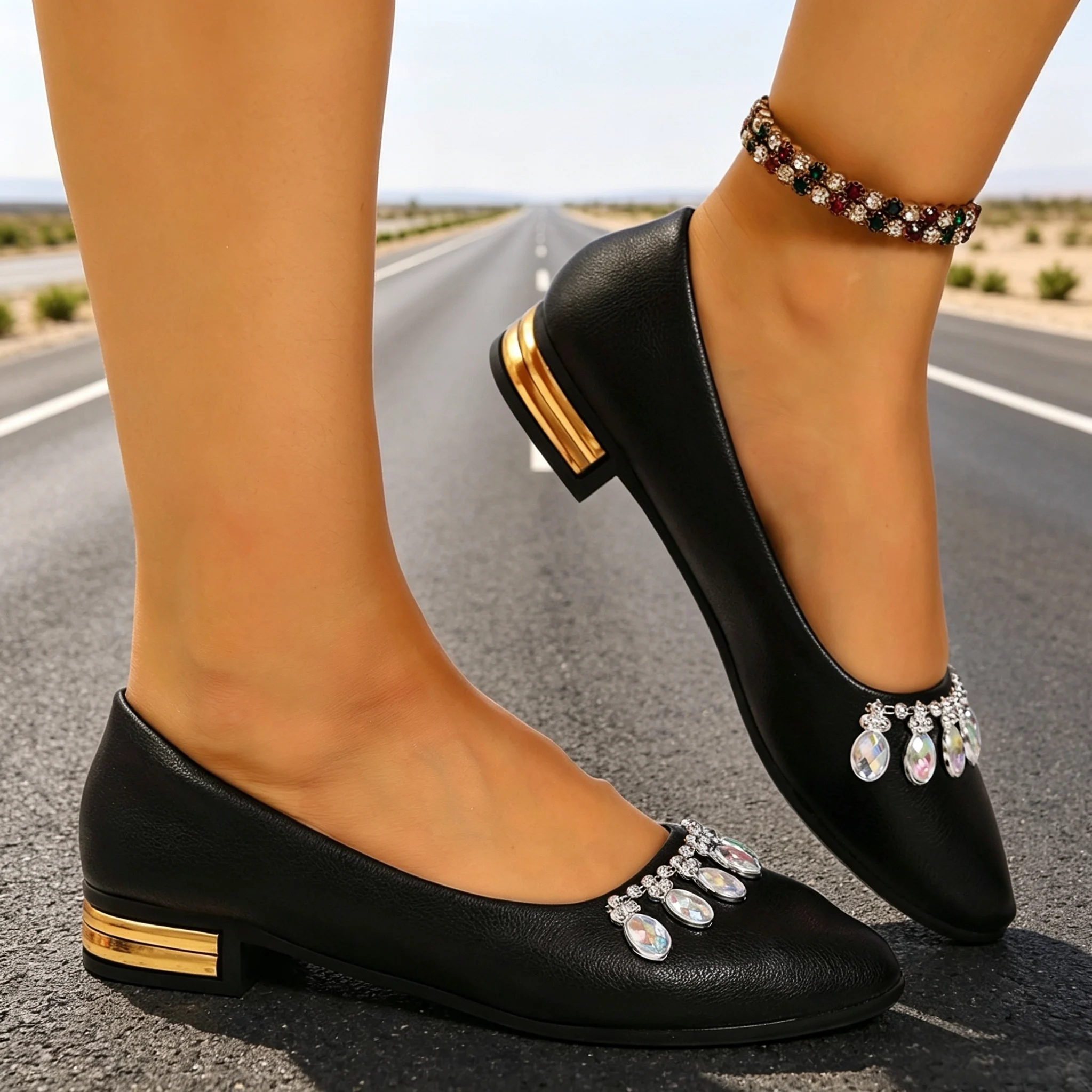 レディースフラットシューズ ポインテッドトゥ バレエシューズ - Women'S Shoes のレビューと価格